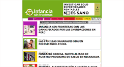 Desktop Screenshot of infanciasinfronteras.org